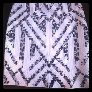 Express white sequined skirt- brand new